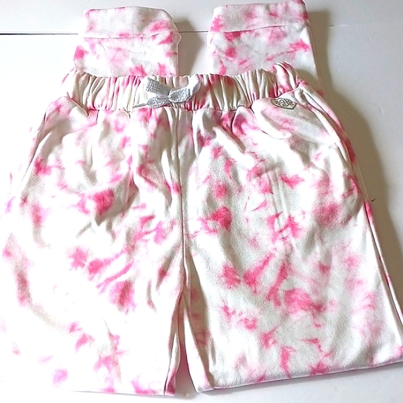 BODY Glove Tie-Dye Pink/White Girl's Joggers Size 12 - Picture 5 of 11